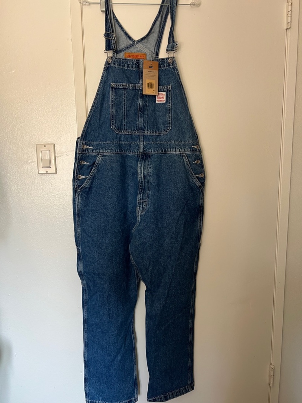 Levi's Men's Relaxed Denim Overalls - Dark Blue